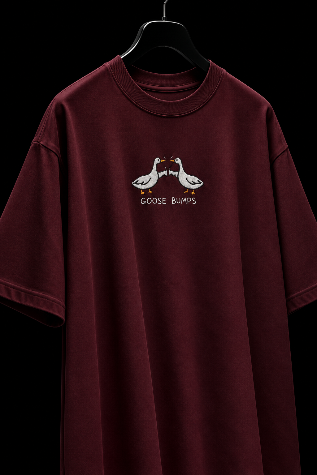 Goose Bumps- Embroidered Oversized tee
