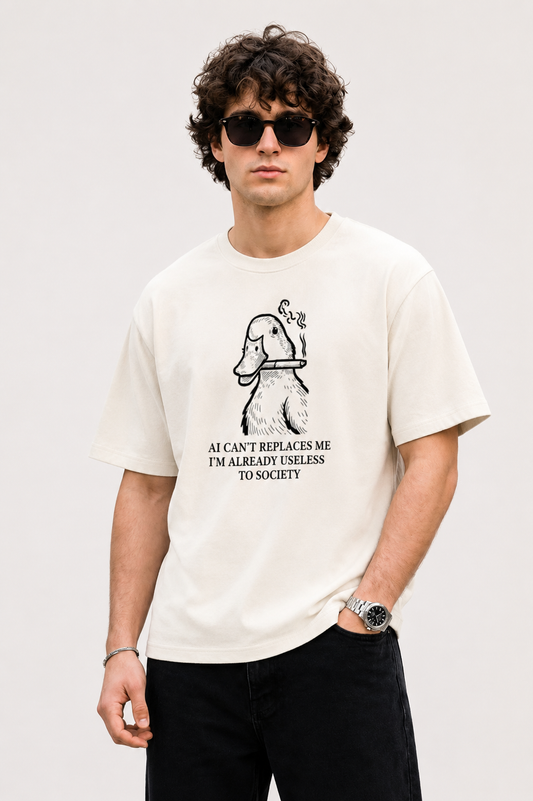 AI Can't Replaces Me-Oversized Tee