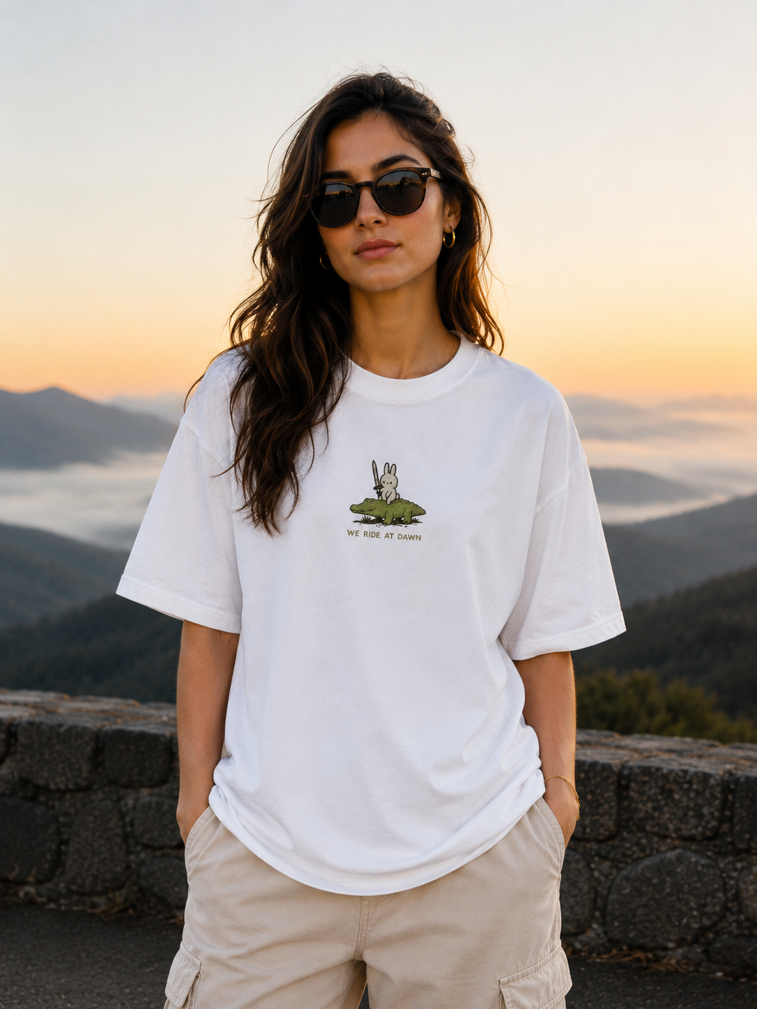 Dawn Raiders Embroidered Oversized Tee