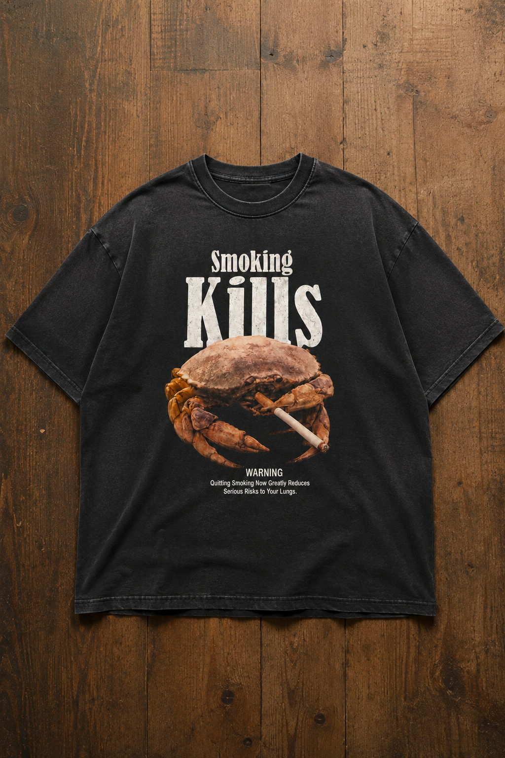 Retro Smoking Kills-Vintage Fade Tee