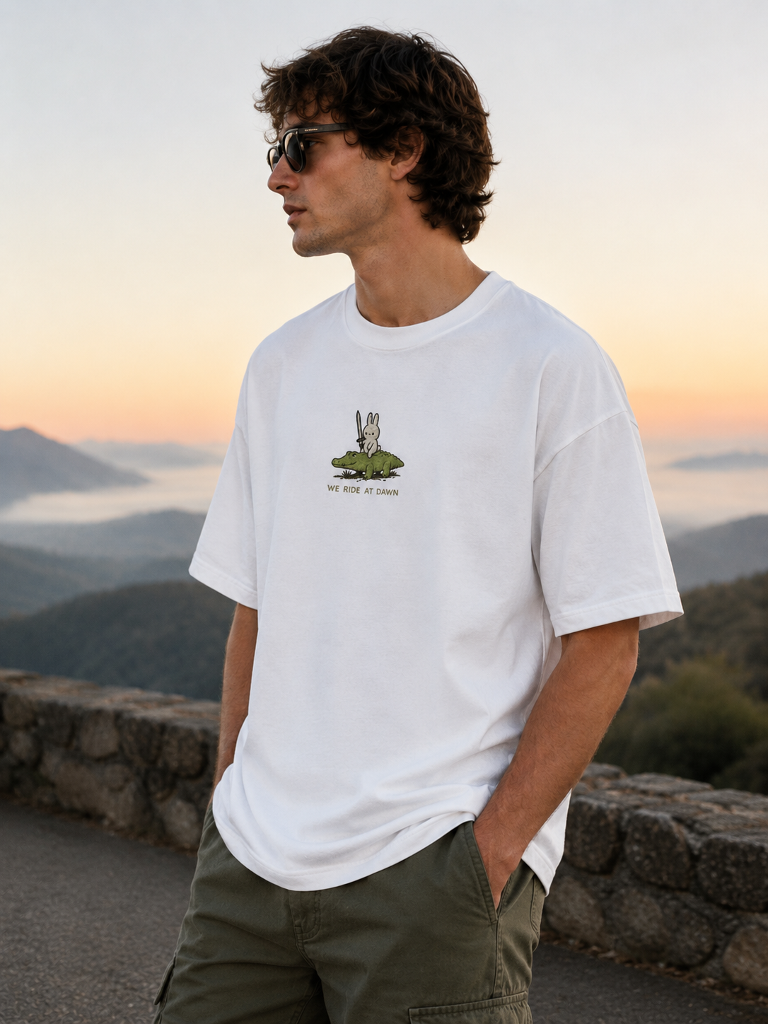 Dawn Raiders Embroidered Oversized Tee
