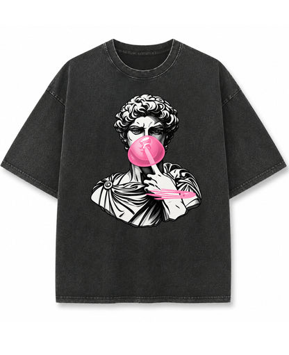 Vintage Fade Wash Oversized T-shirt Front Design