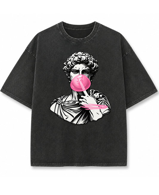 Vintage Fade Wash Oversized T-shirt Front Design