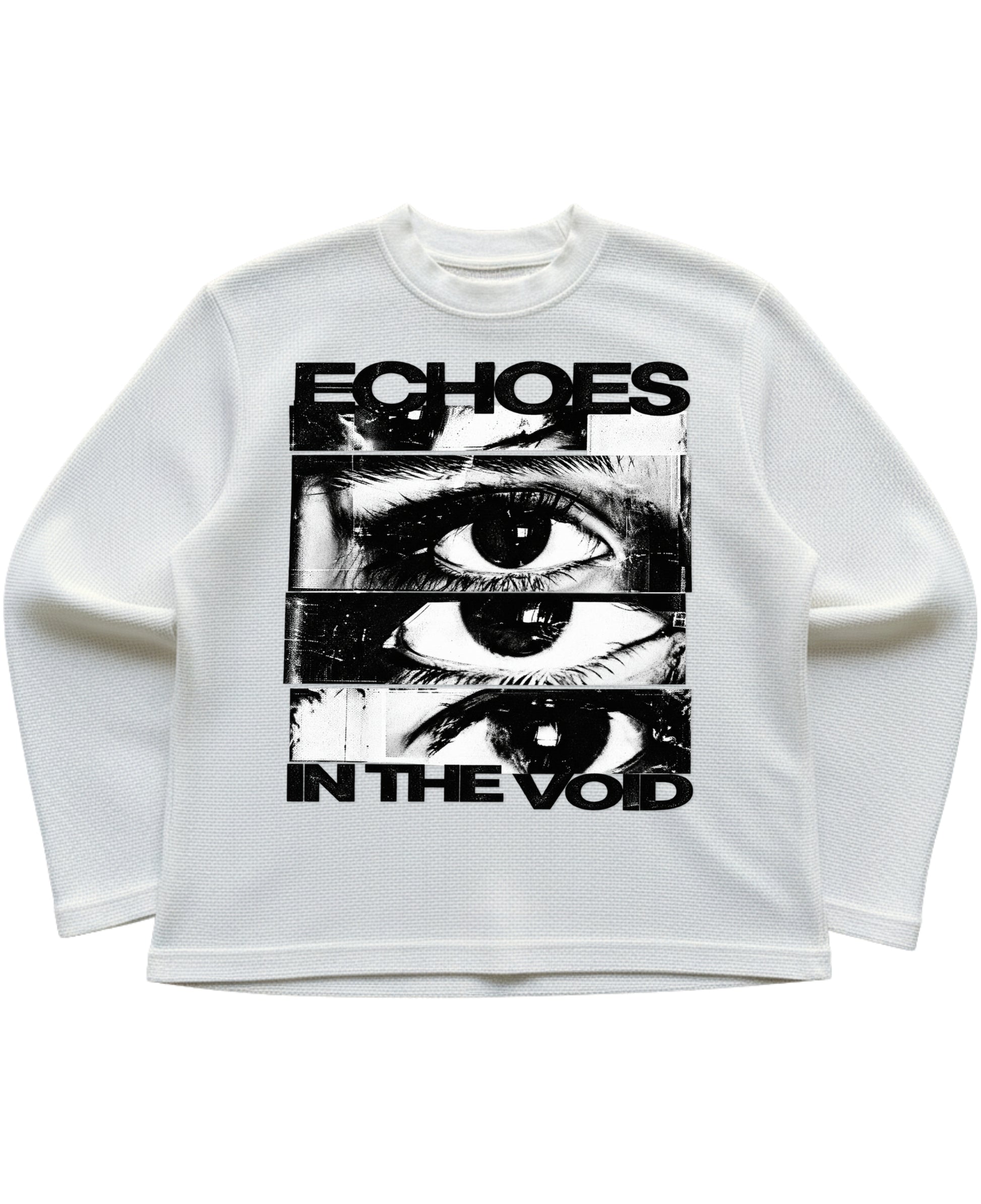 Off-white waffle knit oversized full-sleeve Front Design
