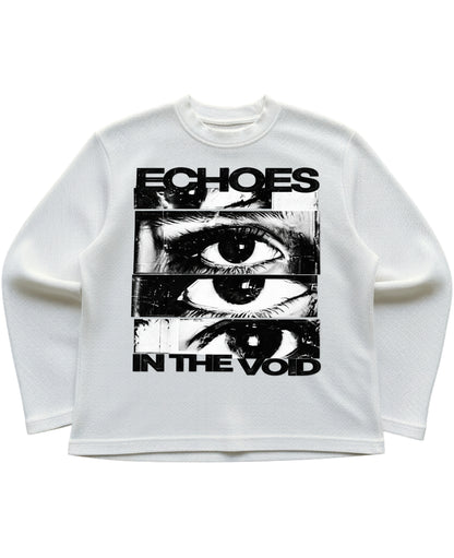 Off-white waffle knit oversized full-sleeve Front Design