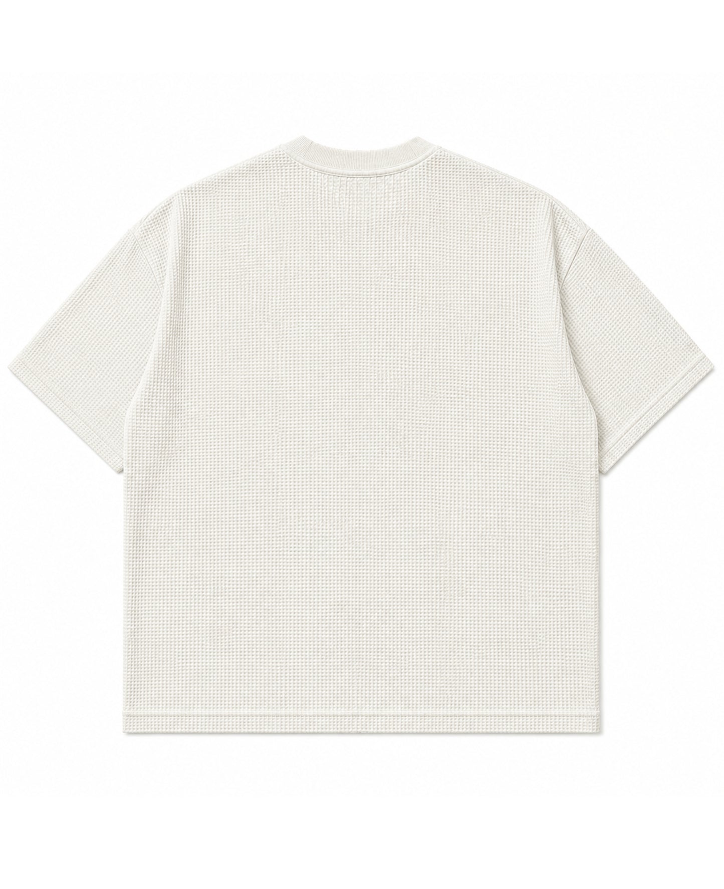 Off-white waffle boxy fit Back Design