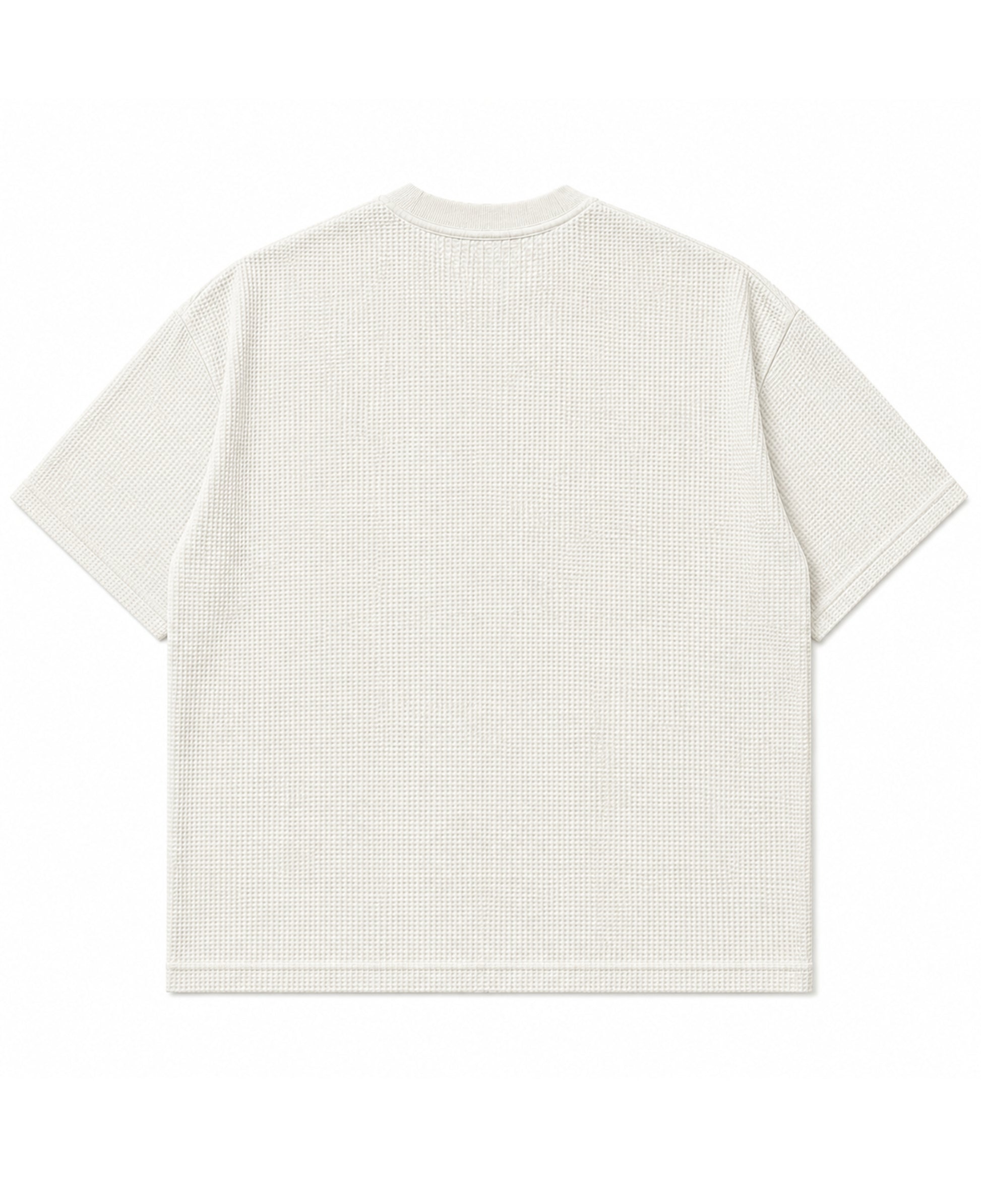 Off-white waffle boxy fit Back Design