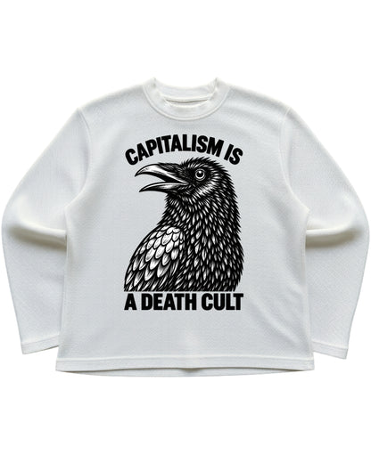 Off-white waffle knit oversized full-sleeve Front Design